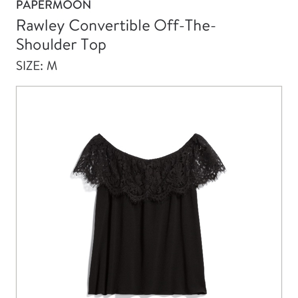 Papermoon Off-the-Shoulder Lace Top